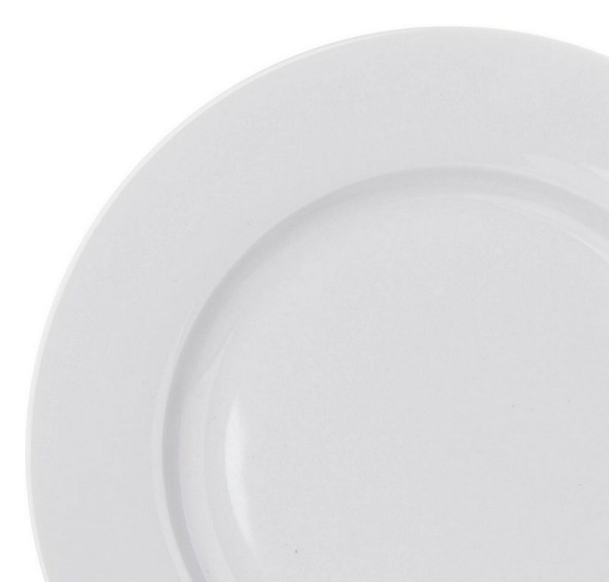 Set de 12 platos postre blancos de porcelana de Ø 19 cm