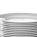 Set de 12 platos postre blancos de porcelana de Ø 19 cm