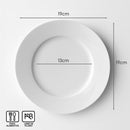 Set de 12 platos postre blancos de porcelana de Ø 19 cm
