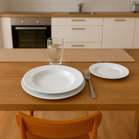 Set de 12 platos postre blancos de porcelana de Ø 19 cm