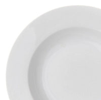 Set de 12 platos hondos blancos de porcelana de Ø 21 cm