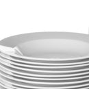 Set de 12 platos hondos blancos de porcelana de Ø 21 cm