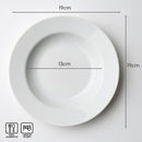 Set de 12 platos hondos blancos de porcelana de Ø 21 cm