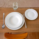 Set de 12 platos hondos blancos de porcelana de Ø 21 cm