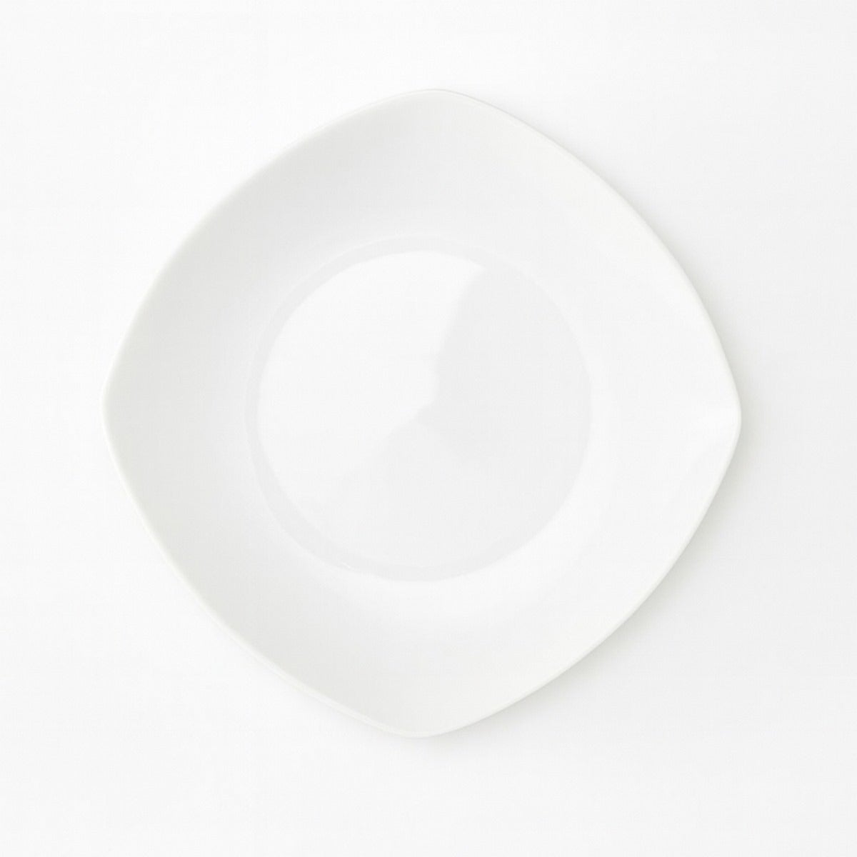 Set de 12 platos llanos cuadrados blancos de porcelana de Ø 27 cm