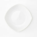 Set de 12 platos llanos cuadrados blancos de porcelana de Ø 27 cm