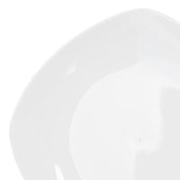 Set de 12 platos llanos cuadrados blancos de porcelana de Ø 27 cm
