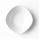 Set de 12 platos hondos cuadrados blancos de porcelana de Ø 23 cm