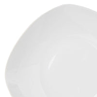 Set de 12 platos hondos cuadrados blancos de porcelana de Ø 23 cm