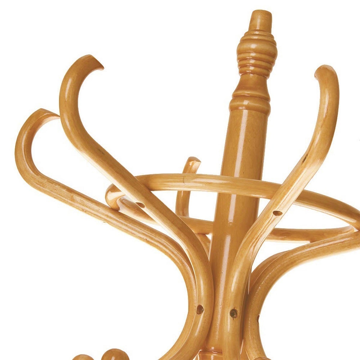 Perchero de pie de madera natural