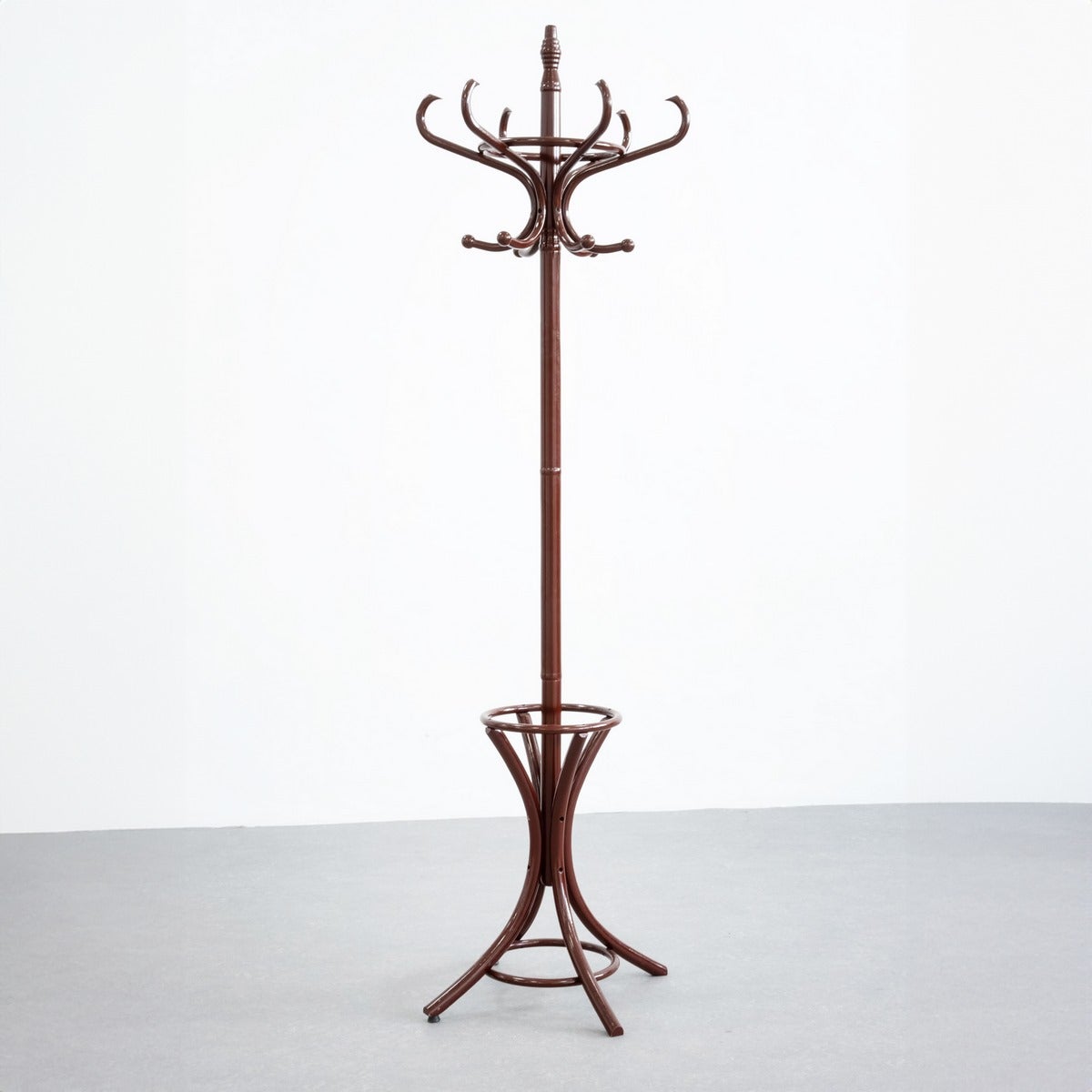 Perchero de pie marrón