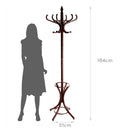 Perchero de pie marrón