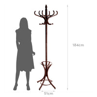 Perchero de pie marrón