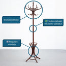 Perchero de pie marrón