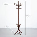 Perchero de pie marrón