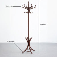 Perchero de pie marrón