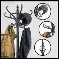 Perchero de pie negro