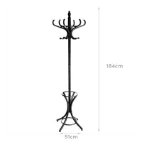 Perchero de pie negro