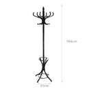 Perchero de pie negro