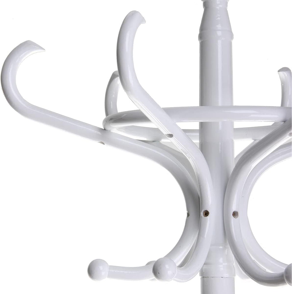 Perchero de pie blanco