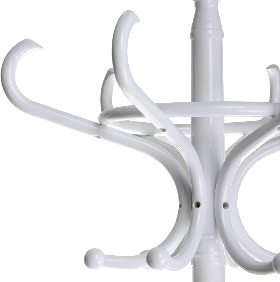 Perchero de 12 Brazos clásico Blanco de Madera de 184 cm