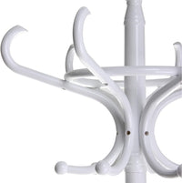 Perchero de 12 Brazos clásico Blanco de Madera de 184 cm