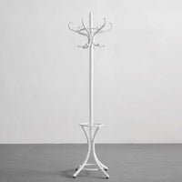 Perchero de 12 Brazos clásico Blanco de Madera de 184 cm