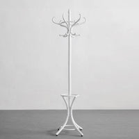 Perchero de pie blanco