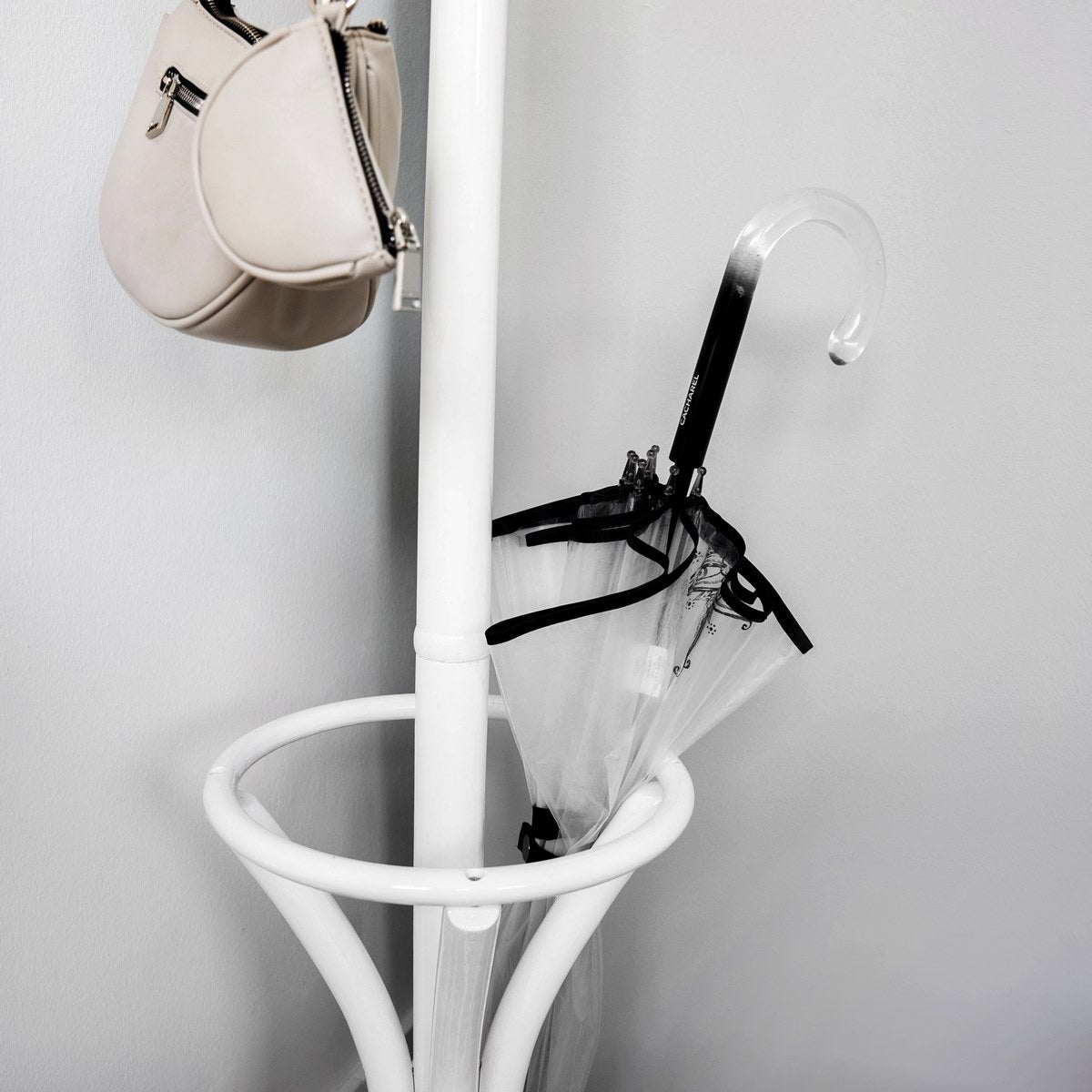 Perchero de 12 Brazos clásico Blanco de Madera de 184 cm