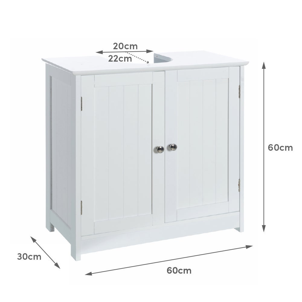 Mueble bajo lavabo blanco
