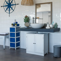 Mueble bajo lavabo blanco