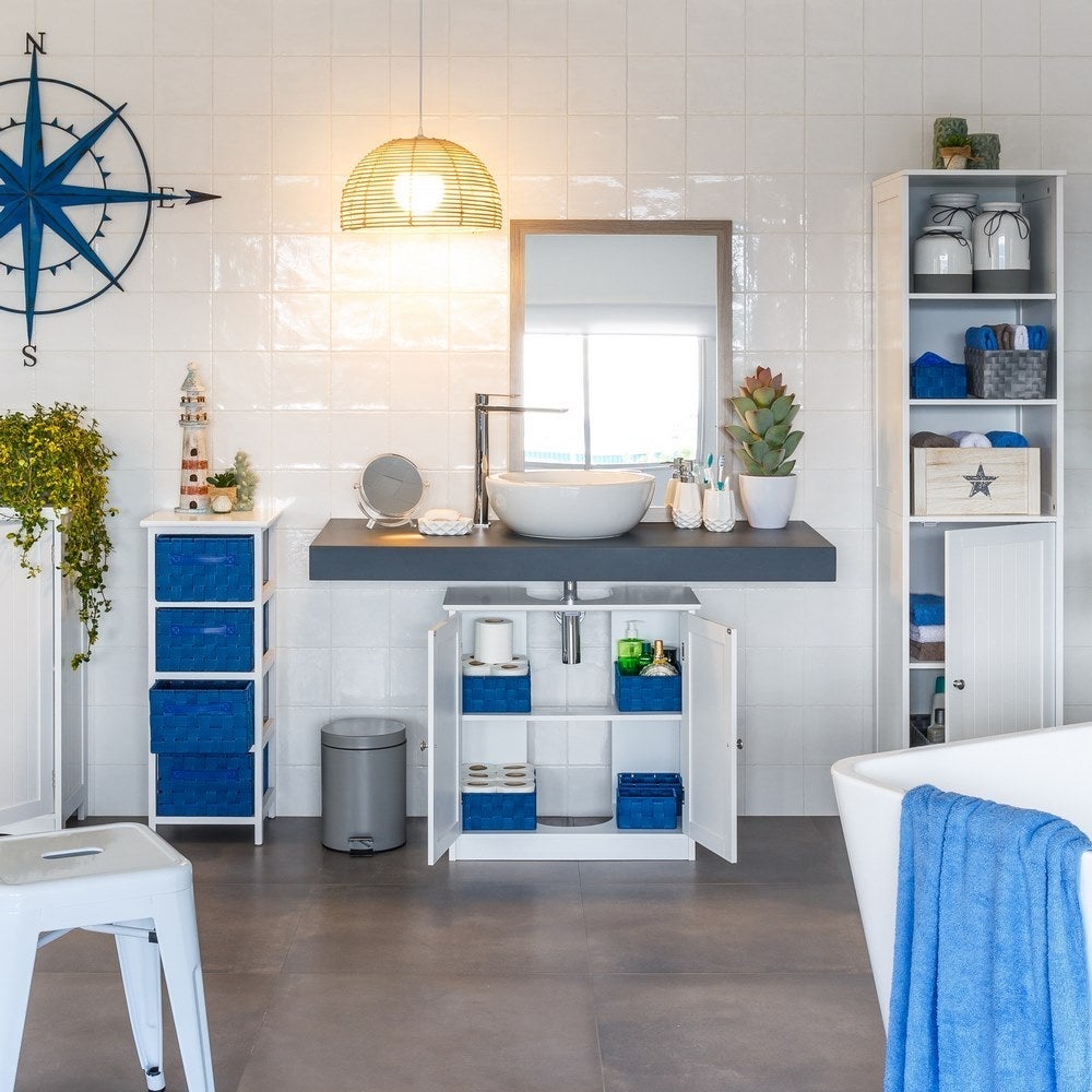 Mueble bajo lavabo blanco