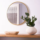 Espejo de pared redondo dorado de 60 cm