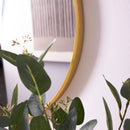 Espejo de pared redondo dorado de 60 cm