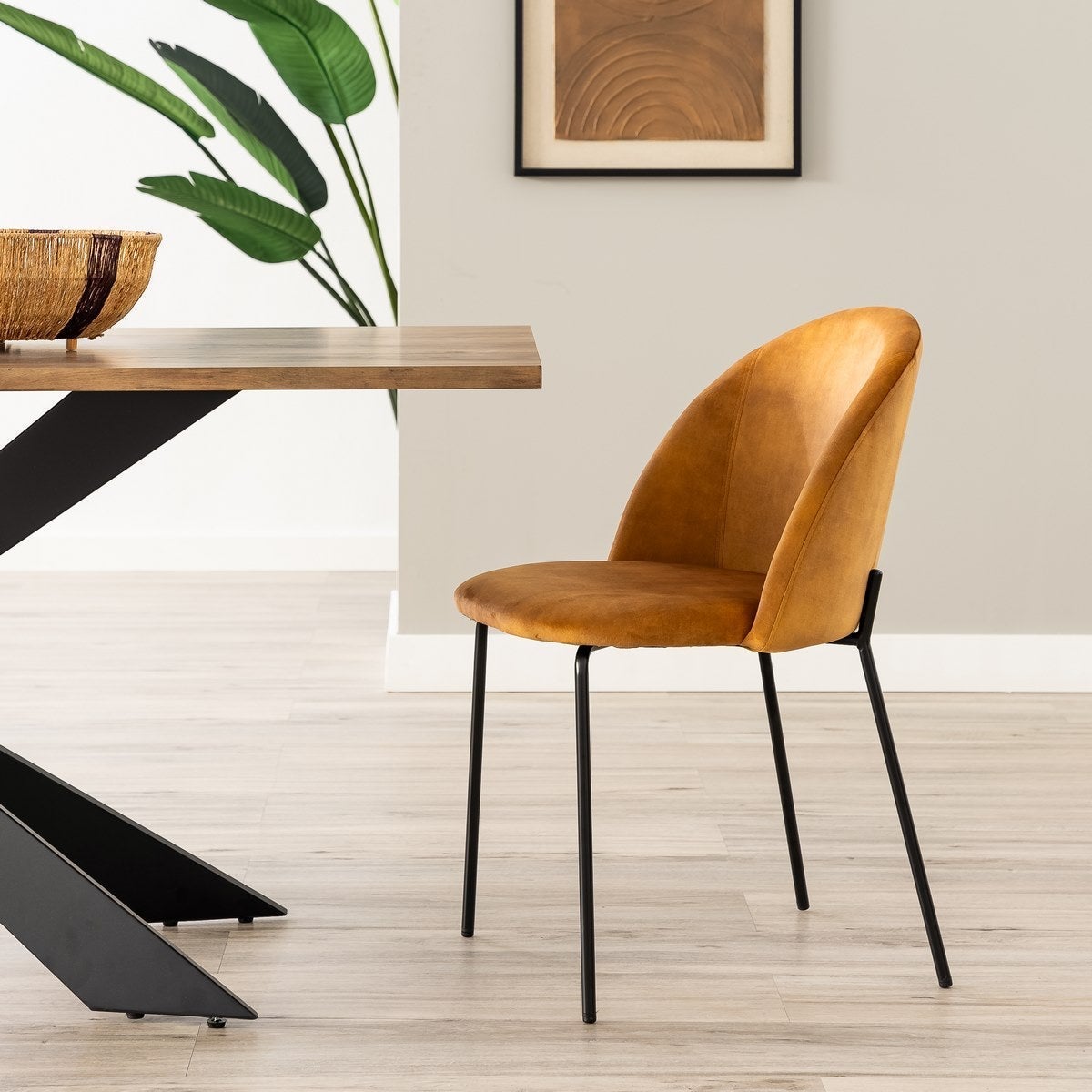 Silla Gina Ovalo ocre