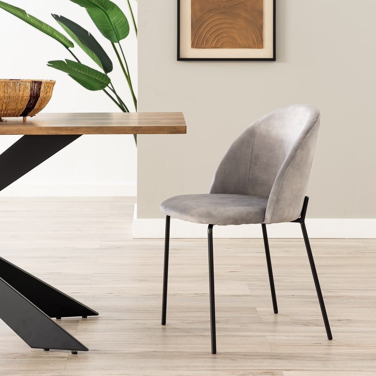 Silla Gina Ovalo gris