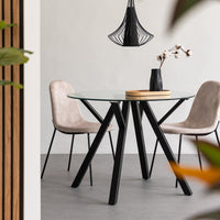 Mesa de comedor Elsa negra de 100cm