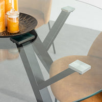 Mesa de comedor Elsa negra de 120cm