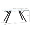 Mesa de comedor Elsa negra de 160cm