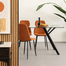 Mesa de comedor Elsa negra de 160cm