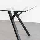 Mesa de comedor Elsa negra de 160cm