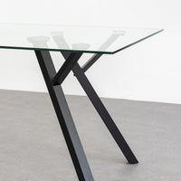 Mesa de comedor Elsa negra de 160cm