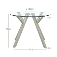 Mesa de comedor Elsa beige de 100cm