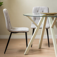 Mesa de comedor Elsa beige de 100cm