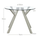 Mesa de comedor Elsa beige de 120cm