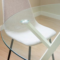 Mesa de comedor Elsa beige de 120cm