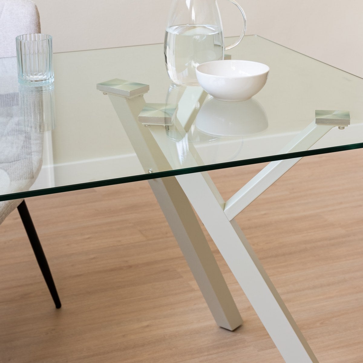 Mesa de comedor Elsa beige de 160cm