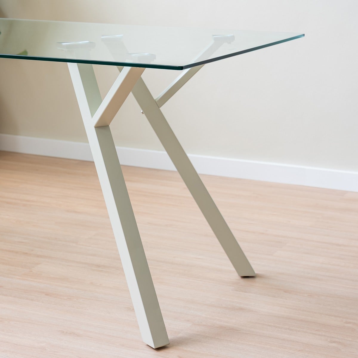 Mesa de comedor Elsa beige de 160cm