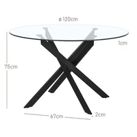 Mesa de comedor Neva negra de 120cm
