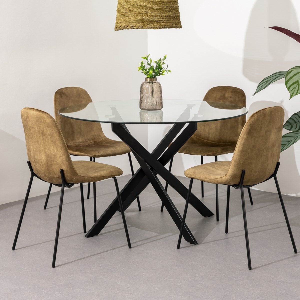 Mesa de comedor Neva negra de 120cm